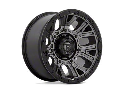 Fuel Wheels Traction Matte Gunmetal with Black Ring Wheel; 20x10; -18mm Offset