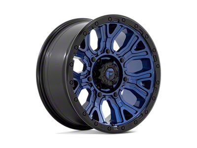Fuel Wheels Traction Dark Blue with Black Ring Wheel; 20x9; 1mm Offset