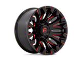 Fuel Wheels Quake Gloss Black Milled with Red Tint Wheel; 20x10; -18mm Offset; 8x170mm Bolt Pattern; 125.10mm Hub Bore