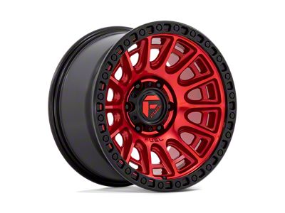 Fuel Wheels Cycle Candy Red with Black Ring Wheel; 17x9; -12mm Offset