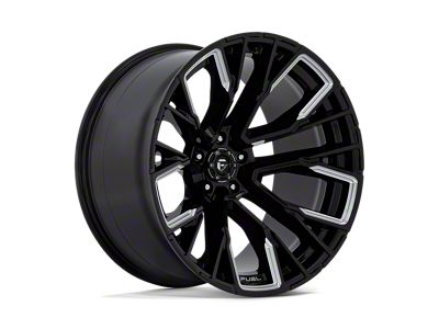 Fuel Wheels Rebar Gloss Black Milled Wheel; 22x12; -44mm Offset