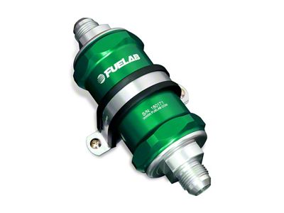Fuelab 818 In-Line Fuel Filter Standard -8AN In/Out 10 Micron - 81802-6