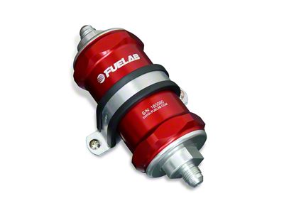 Fuelab 848 In-Line Fuel Filter Standard -6AN In/Out 6 Micron - 84831-2