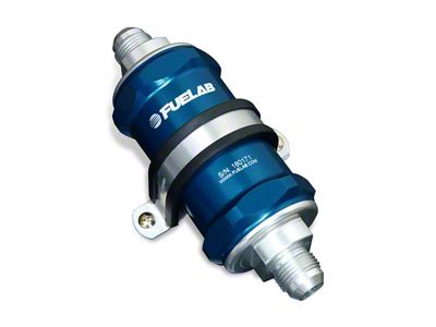 Fuelab 848 In-Line Fuel Filter Standard -8AN In/Out 100 Micron - 84822-3