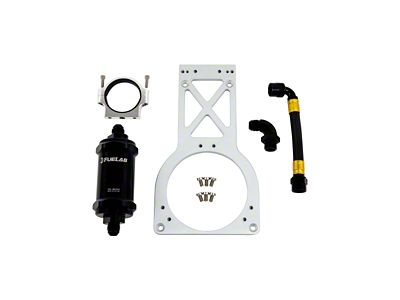 Fuelab Fuel Surge Upgrade Filter Kit Bracket/Hardware/Hose Assembly/90 Degree Fitting - 23903