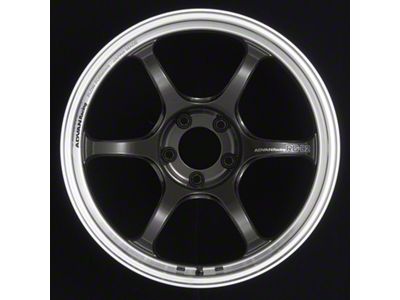 Advan RG-D2 Black Gunmetallic with Machined Lip Wheel; 18x9.5; 22mm Offset; 5x114.3mm Bolt Pattern; 73mm Hub Bore