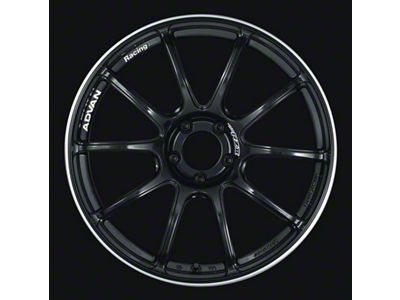 Advan RZII Gloss Black and Ring Wheel; 18x10.5; 15mm Offset; 5x114.3mm Bolt Pattern; 73mm Hub Bore