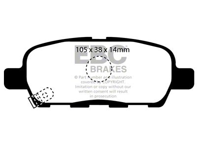 EBC Brakes Ultimax2 Brake Pad Sets Rears Only - UD1288