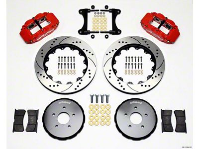 Wilwood Narrow Superlite 6R Front Hat Kit 14.00in Drill Red - 140-11584-DR