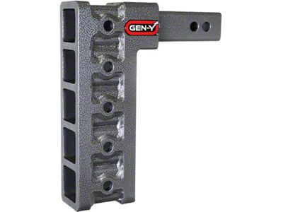 Gen-Y Hitch Mega-Duty 10K Adjustable 2-Inch Receiver Hitch Shank; 10-Inch Drop (Universal; Some Adaptation May Be Required)