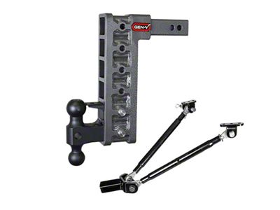 Gen-Y Hitch Mega Duty 2in Shank 12.5in Drop 16K Hitch w/Dual-Ball/Pintle - GH-526