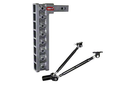 Gen-Y Hitch Mega Duty 2in Shank 17.5in Drop 2K TW 16K - GH-508