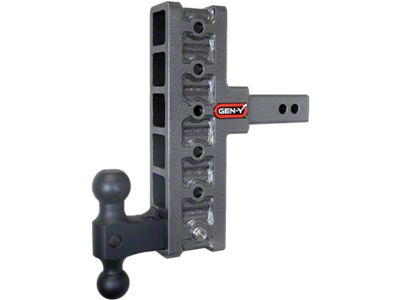 Gen-Y Hitch Mega-Duty 16K Adjustable 2-Inch Receiver Hitch Dual-Ball Mount; 7.50-Inch Offset Drop (Universal; Some Adaptation May Be Required)