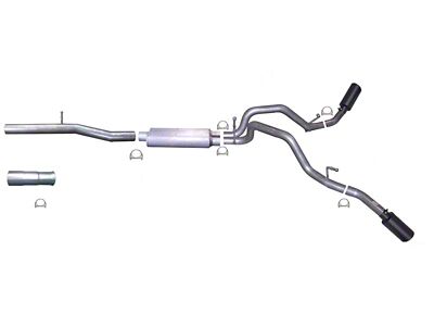 Gibson 10-12 Chevrolet Silverado 1500 Hybrid 6.0L 2.25in Cat-Back Dual - 65637B