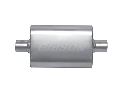 Gibson CFT Superflow Center/Center Oval Muffler - 4x9x18in/2.5in Inlet/2.5in Outlet - 55152S
