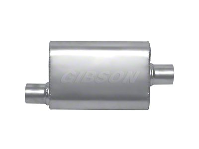 Gibson MWA Superflow Offset/Center Oval Muffler - 4x9x14in/2.25in Inlet/2.25in Outlet - BM0100