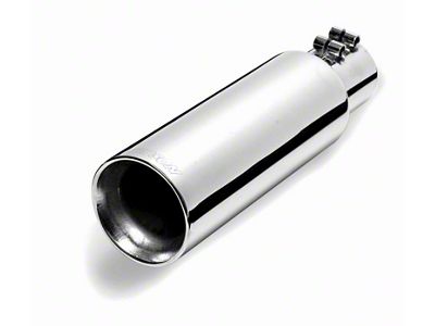 Gibson Round Dual Wall Angle-Cut Tip - 4in OD/3in Inlet/12in - 500427