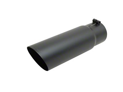 Gibson Round Single Wall Angle-Cut Tip - 4in OD/3in Inlet/12in - 500379-B