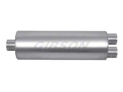 Gibson SFT Superflow Center/Dual Round Muffler - 8x24in/3.5in Inlet/3in Outlet - 758350S
