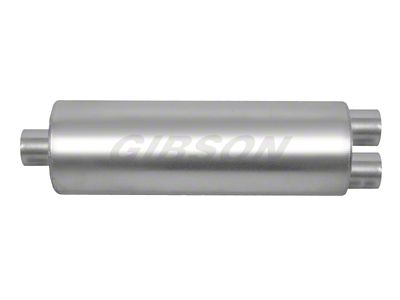 Gibson SFT Superflow Center/Dual Round Muffler Stainless - 758216S
