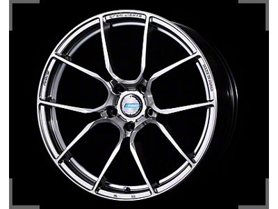 Gram Lights 57ANA Shining Silver DC Machining Wheel; 19x9.5; 18mm Offset; 5x114.3mm Bolt Pattern; 73.10mm Hub Bore