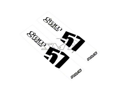 Gram Lights 57DR/57CR Spoke Sticker White 2 PCS - WC57SSTKW