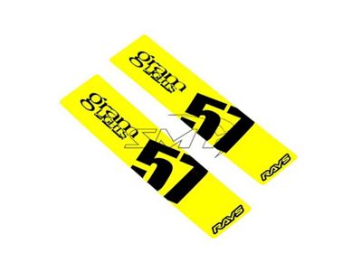 Gram Lights 57DR/57CR Spoke Sticker Luminous Yellow 2 PCS - WC57SSTKY