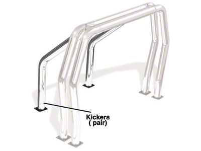 Go Rhino RHINO Bed Bar - Kickers - Stainless - 9370PS