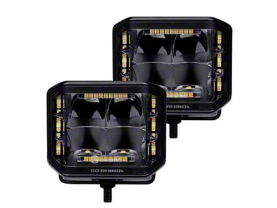 Go Rhino Xplor Blackout Combo Series Cube Sideline LED Spot - 750700322SCS
