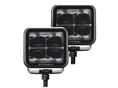Go Rhino Xplor Blackout Series Cube LED Spot Light Kit