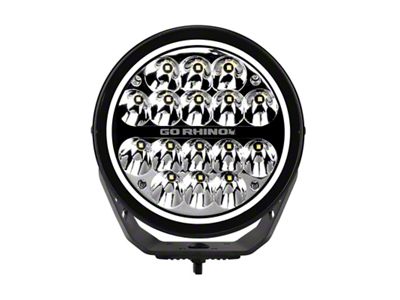 Go Rhino Xplor Blackout Series Round LED Spot Light Beam - 750800711SRS
