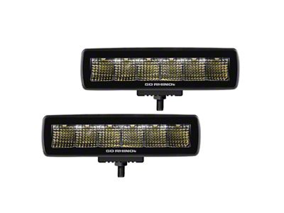 Go Rhino Xplor Blackout Series Sixline LED Flood Light Kit - 750300621FBS