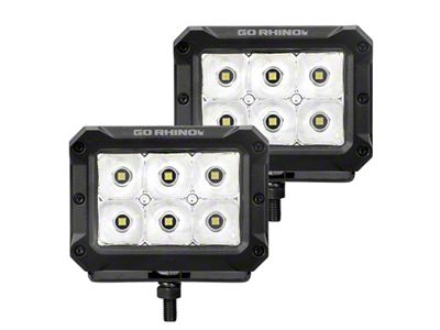 Go Rhino Xplor Bright Series Rectangle LED Spot Light Kit - 753003023SBS