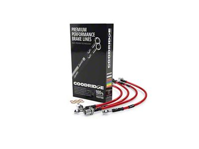 Goodridge 05-11 Audi A6 Stainless Steel Brake Lines - Red - 30014-RD