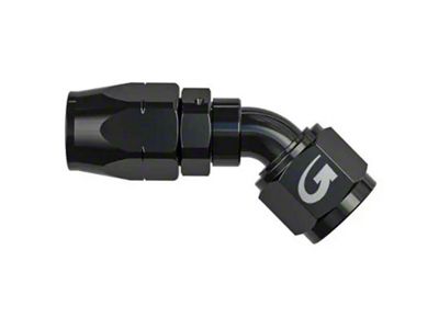 Goodridge 6AN 45 Deg Oil Hose End - Black - 1136-4506BK