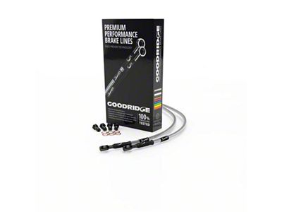Goodridge 80in Universal Clutch Line w/Black Zinc Fittings & Clear - HD3090-1CB-CL80
