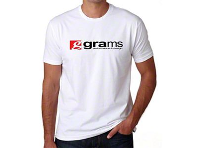 Grams Performance Logo T-Shirt; White; Large
