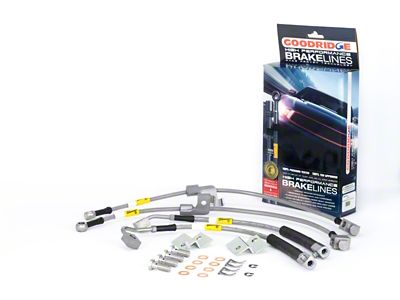 Goodridge 15-17 Ford Mustang GT Stainless Steel Brake Line Kit - 12366