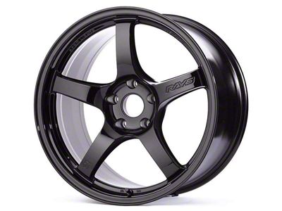 Gram Lights 57CR Glass Black Wheel; 18x9.5; 38mm Offset; 5x114.3mm Bolt Pattern; 73.10mm Hub Bore