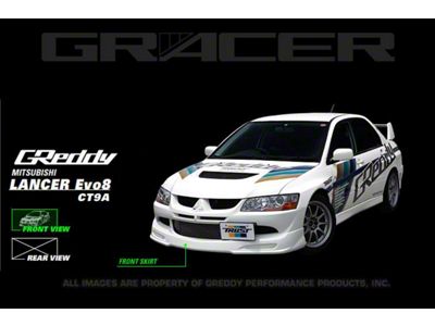 GReddy 03-05 Mitsubishi Evolution VIII Urethane Front Lip Spoiler Must - 17030013