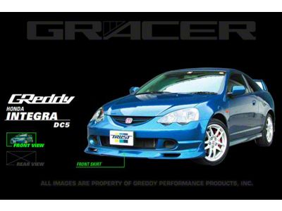 GReddy 02-04 Acura RSX Urethane Front Lip Spoiler Must - 17050072