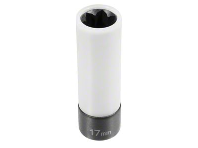 Grey Pneumatic 1/2-Inch Drive Mercedes Deep Length 17mm Protector Impact Socket