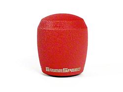 GrimmSpeed Stubby Shift Knob Stainless Steel Red - M12x1.25 