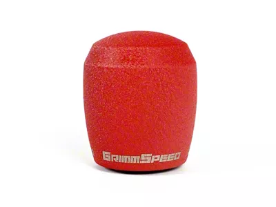 GrimmSpeed Stubby Shift Knob Stainless Steel Red - M12x1.25 - 380003