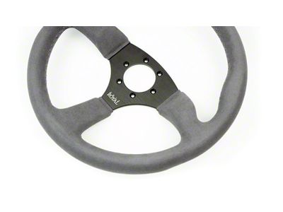 Grip Royal Ace Steering Wheel; Grey Suede (Universal; Some Adaptation May Be Required)