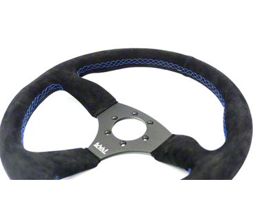 Grip Royal Ace Steering Wheel; Suede with Blue (Universal; Some Adaptation May Be Required)