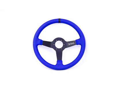 Grip Royal Brute Steering Wheel; Blue Perforated Leather with Black (Universal; Some Adaptation May Be Required)