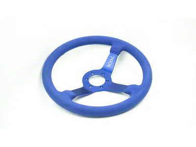 Grip Royal Brute Steering Wheel; Blue Suede on Blue (Universal; Some Adaptation May Be Required)