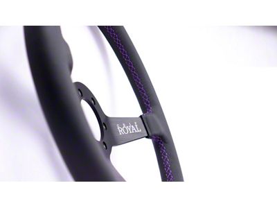 Grip Royal Brute Steering Wheel; Leather with Purple (Universal; Some Adaptation May Be Required)