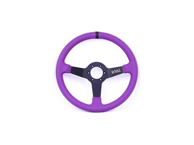Grip Royal Brute Steering Wheel; Purple Perforated Leather with Black (Universal; Some Adaptation May Be Required)